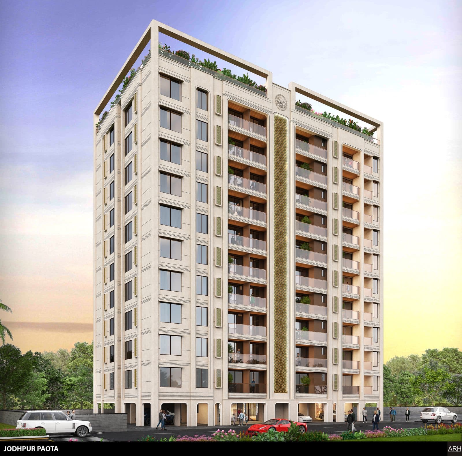 Sanskriti Abode side elevation