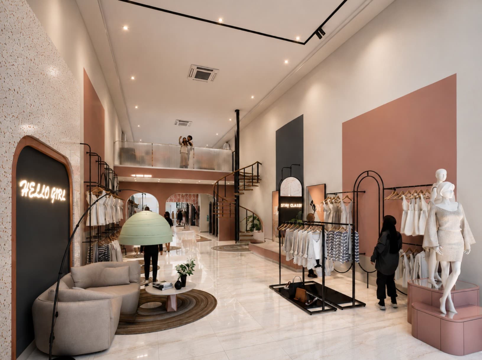 Interior of a boutique retail space